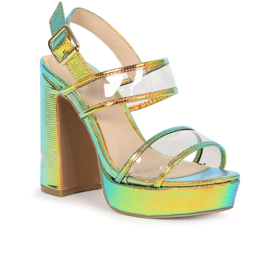Holographic iridescent lizard he…